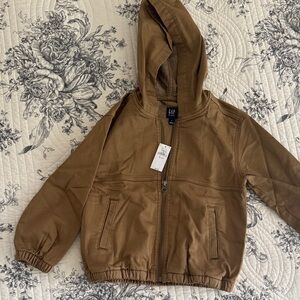 NWT GAP Kids Tan Hooded Jacket sz XS
